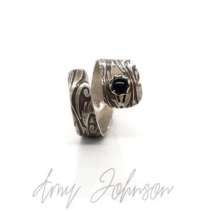 Black Onyx Adjustable Wrap Ring