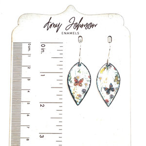 Fluttering Free Enamel Earrings