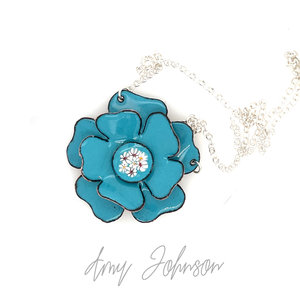 Teal Blossom Necklace