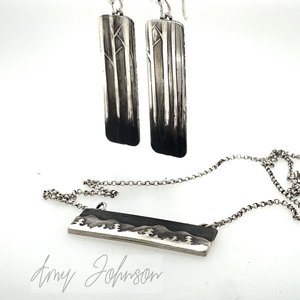 Mountain Trees Sterling Silver Earrings