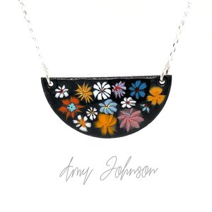 Half Moon Floral Necklace