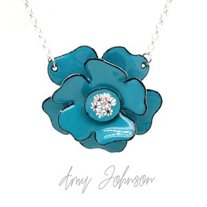 Teal Blossom Necklace