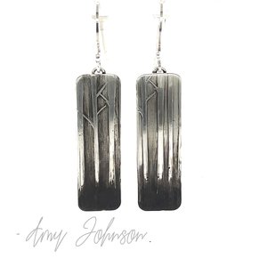 Mountain Trees Sterling Silver Earrings