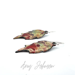 Autumnal Fire Enamel Earrings