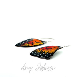 Monarch Enamel Earrings