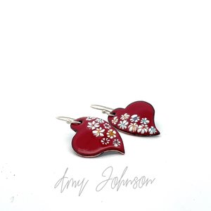 Sweetheart Enamel Earrings