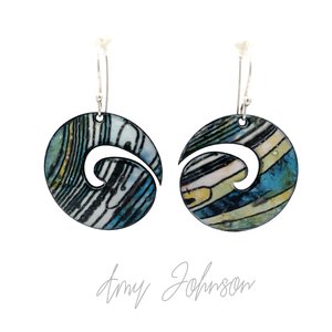 Rising Tide Enamel Earrings
