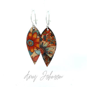 Rustique Fleur Enamel Earrings