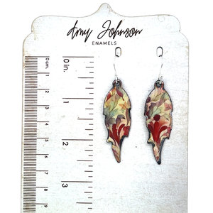 Autumnal Fire Enamel Earrings