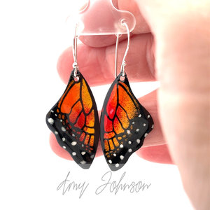 Monarch Enamel Earrings