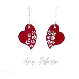 Sweetheart Enamel Earrings