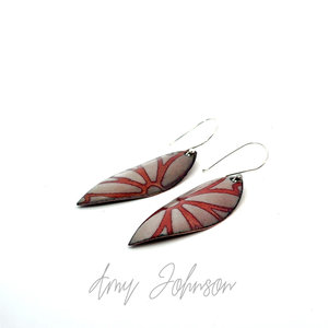 Luminous Copper Enamel Earrings