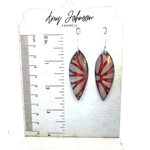 Luminous Copper Enamel Earrings