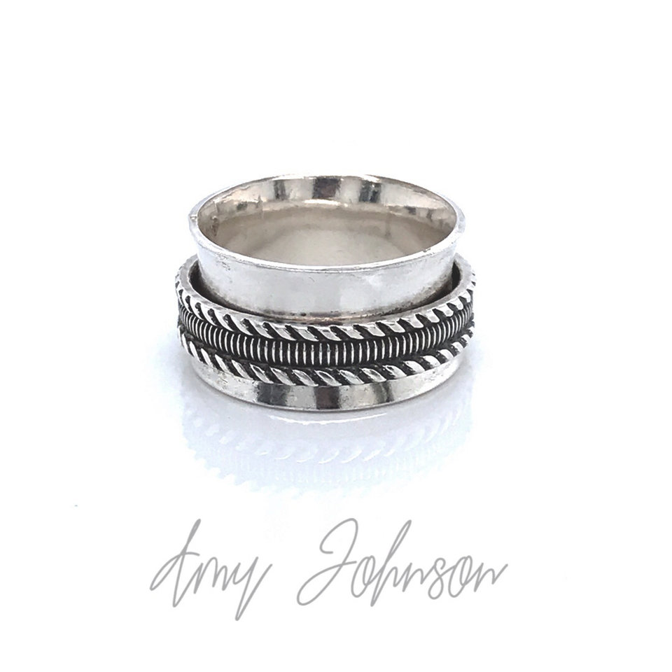 Textured Band Spinner Ring