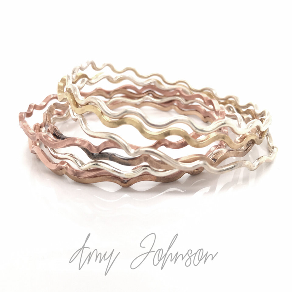 Wave Stacking Bangle Bracelet