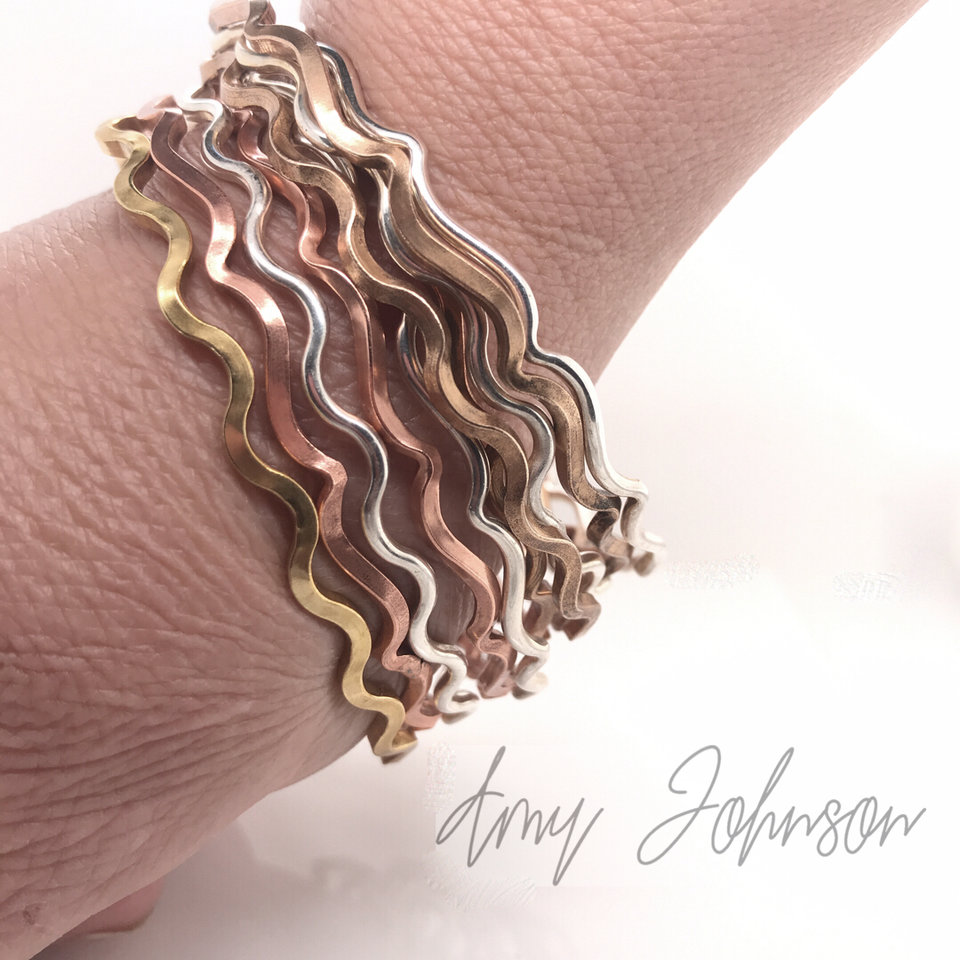 Wave Stacking Bangle Bracelet