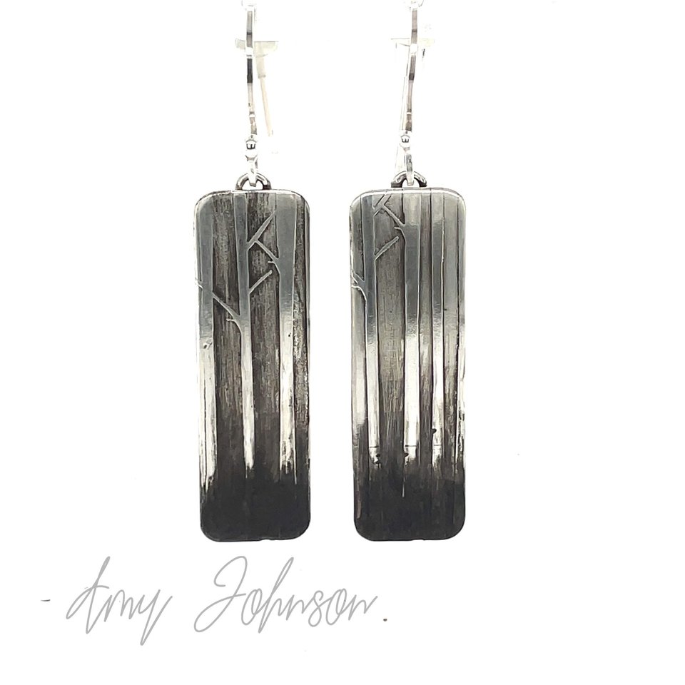 Mountain Trees Sterling Silver Earrings
