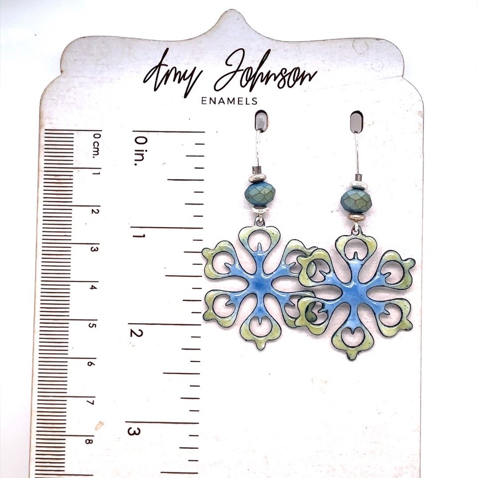 Dahlia Enamel Earrings