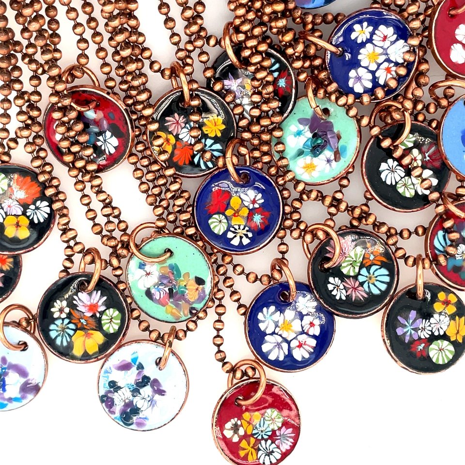 Millefiori Lucky Penny Necklaces