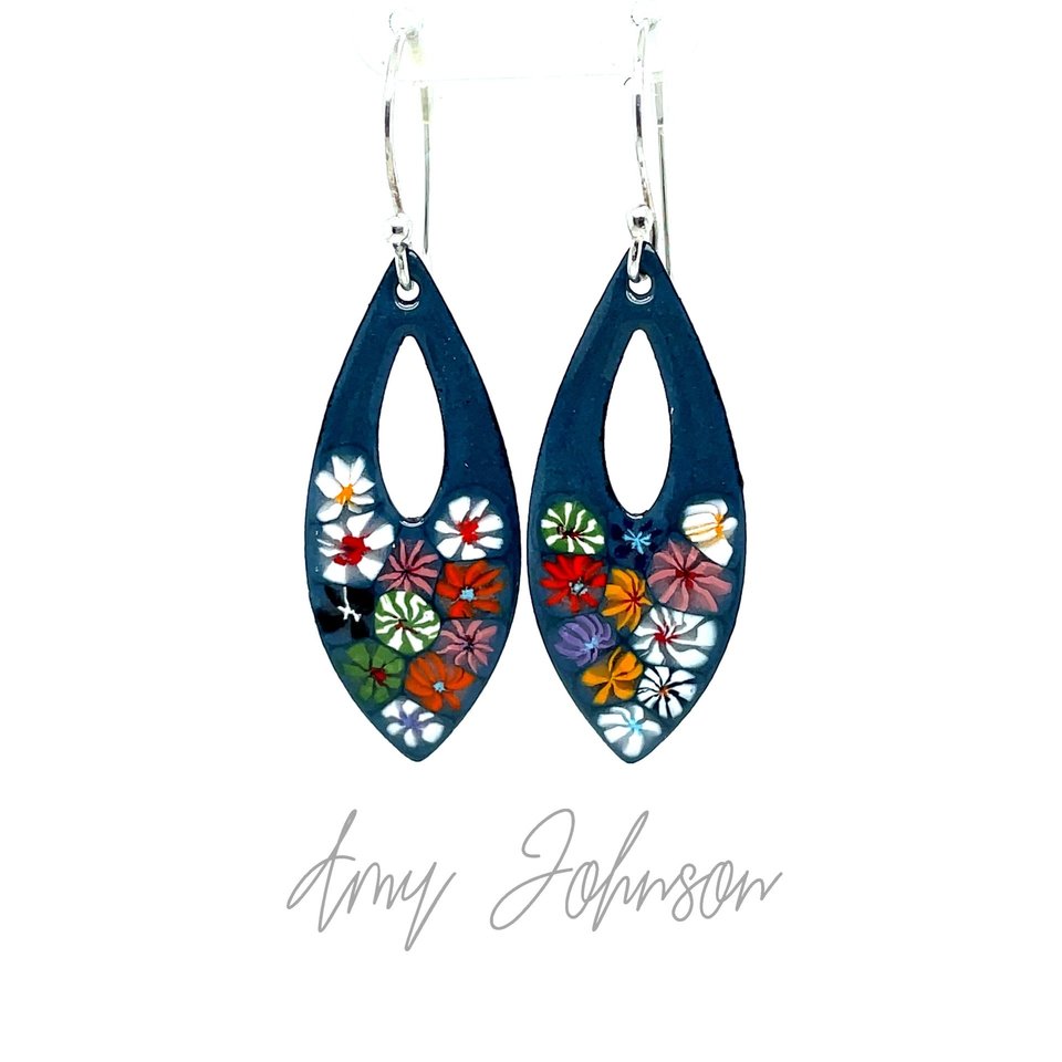 Floral Teardrop Earrings