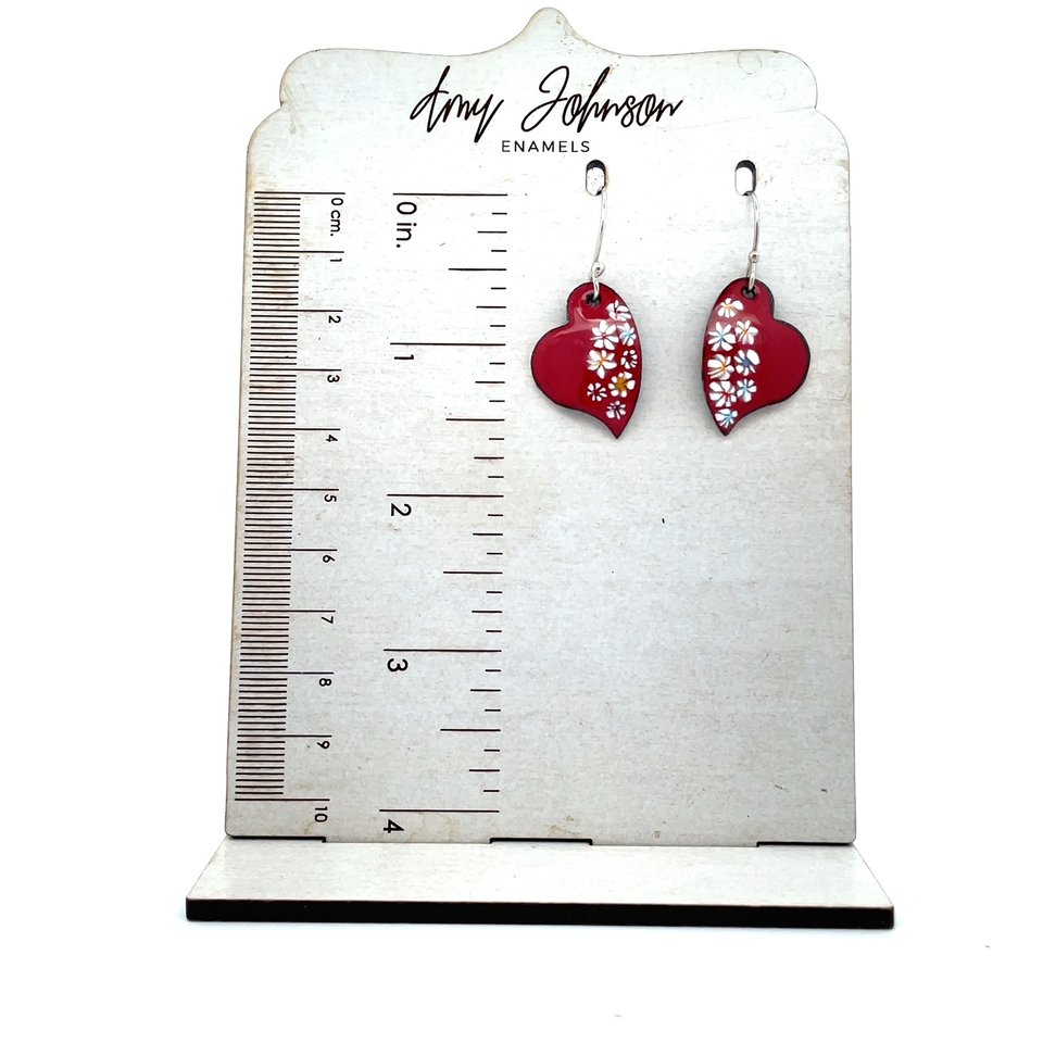 Sweetheart Enamel Earrings