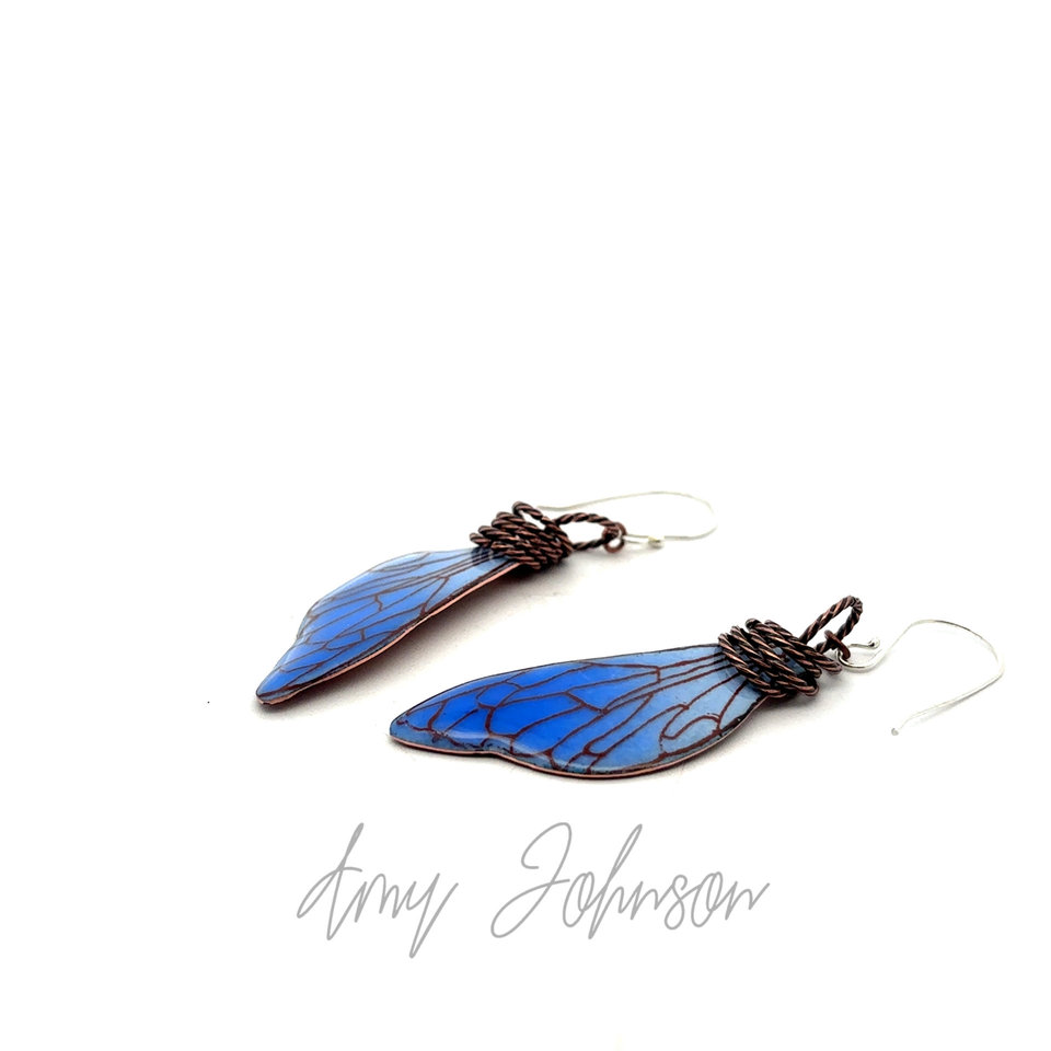 Dragonfly Enamel Earrings