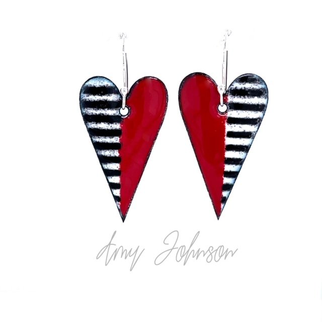 Groovy Kind of Love Enamel Earrings