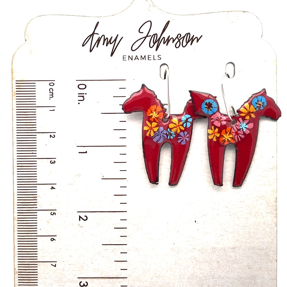 Scandi Chic Enamel Earrings