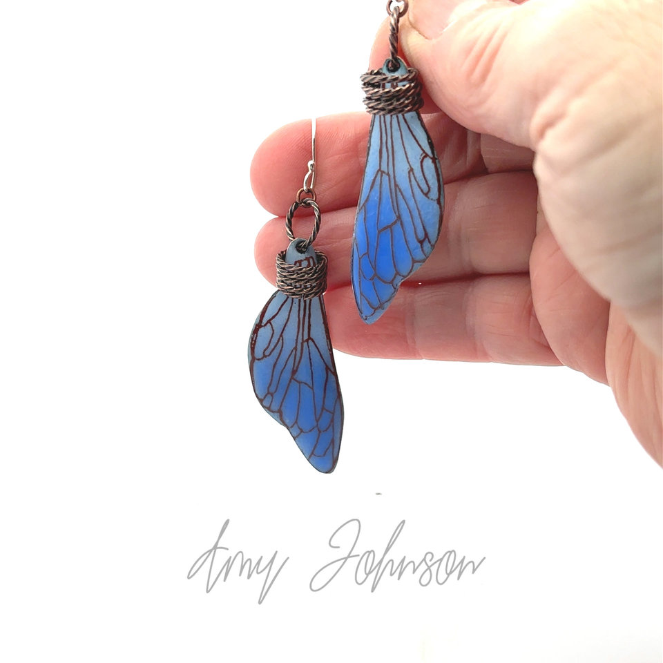 Dragonfly Enamel Earrings