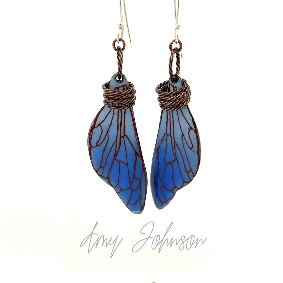 Dragonfly Enamel Earrings