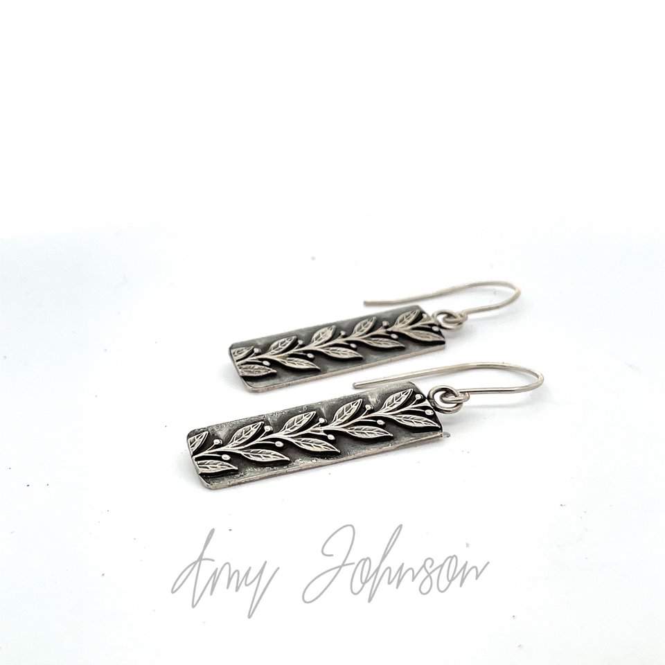 Vine Sterling Silver Earrings