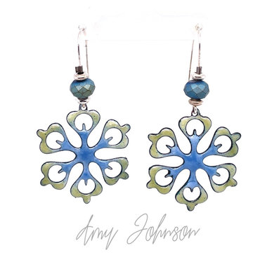 Dahlia Enamel Earrings