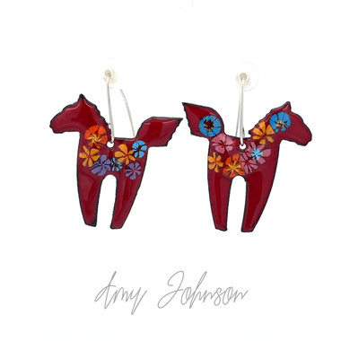 Scandi Chic Enamel Earrings