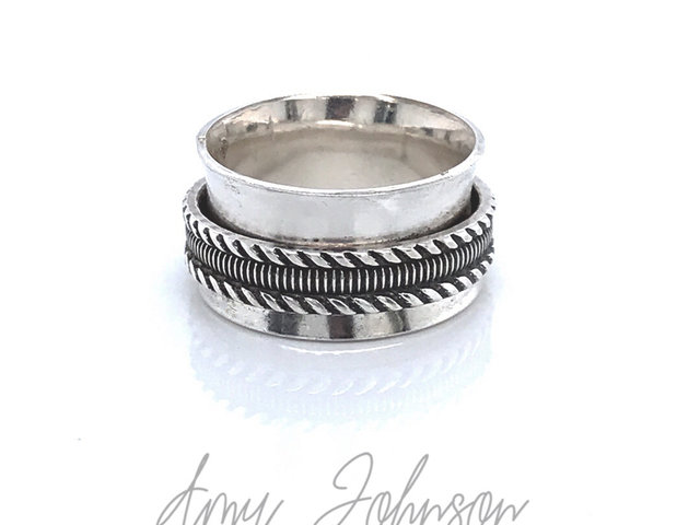 Textured Band Spinner Ring