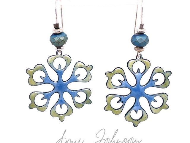 Dahlia Enamel Earrings