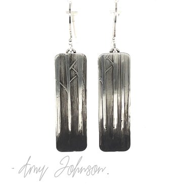 Mountain Trees Sterling Silver Earrings
